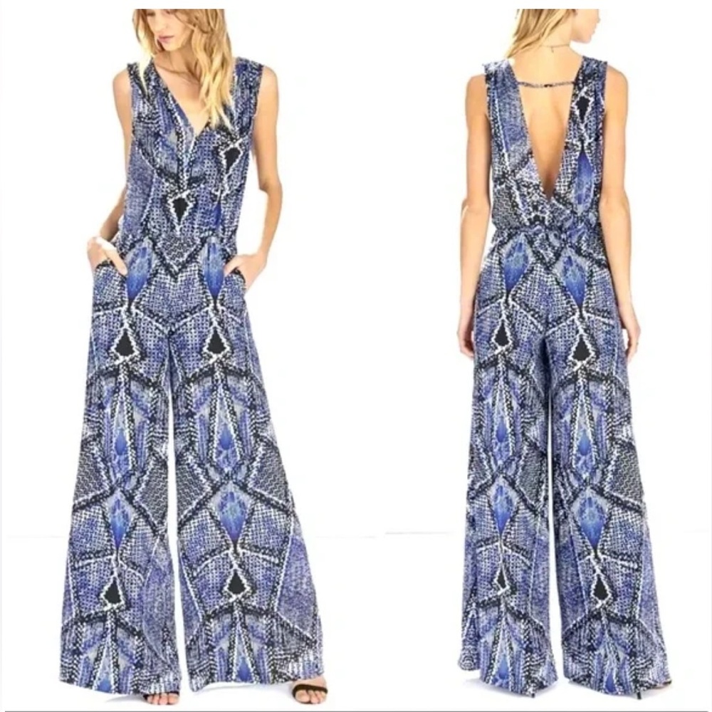 NWT! Parker Wide Leg Deep V Jumpsuit Size XS